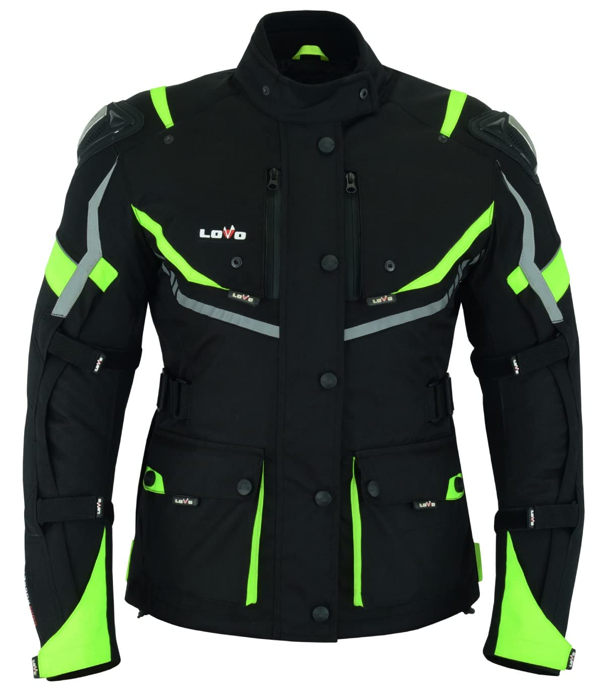 LOVO Veste tricouche 3/4 toutes saisons pour moto (femme)