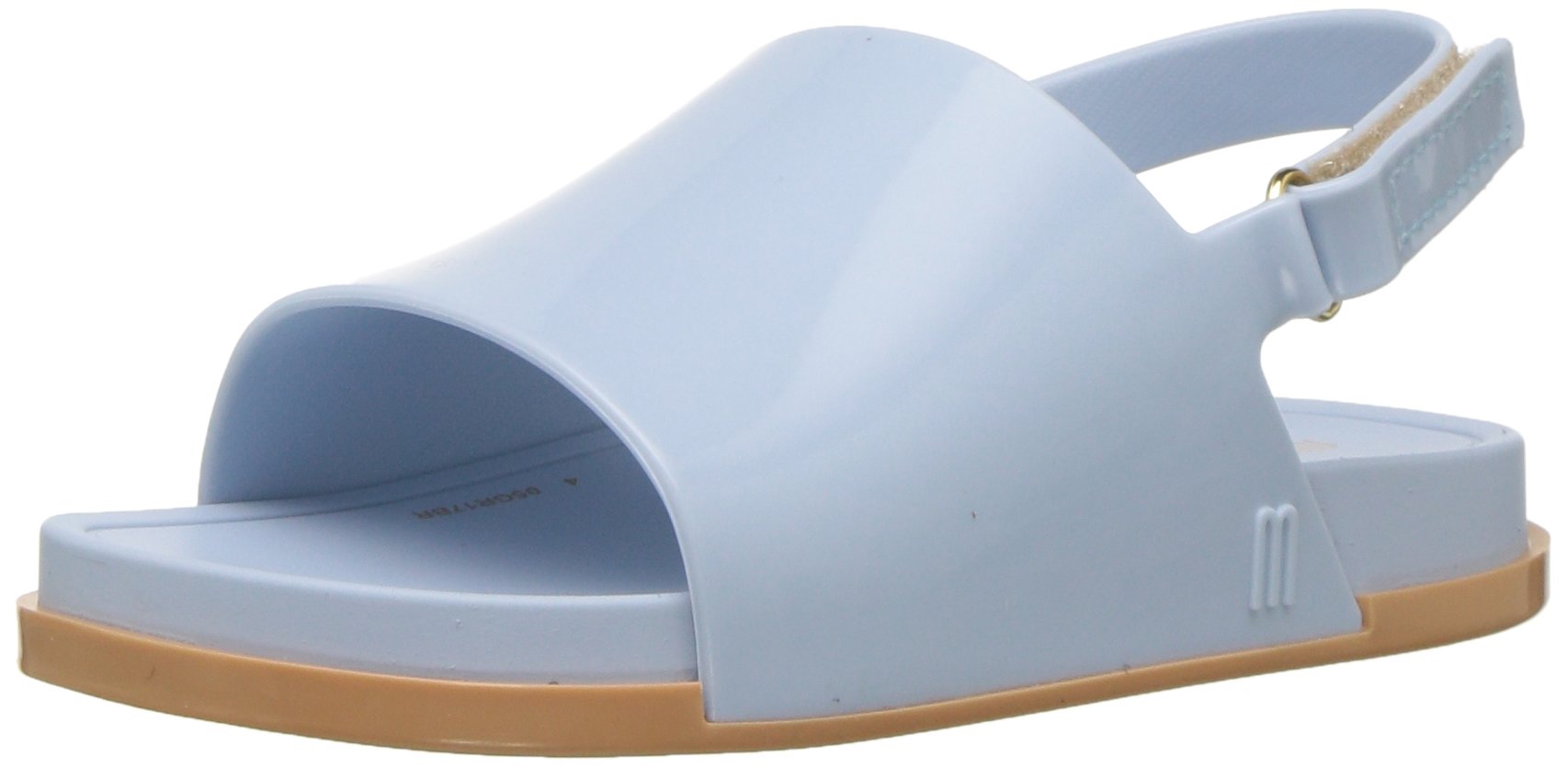 Mini Melissa Baby Girls Mini Beach Slide Sandal Flat, Blue, 5 Infant