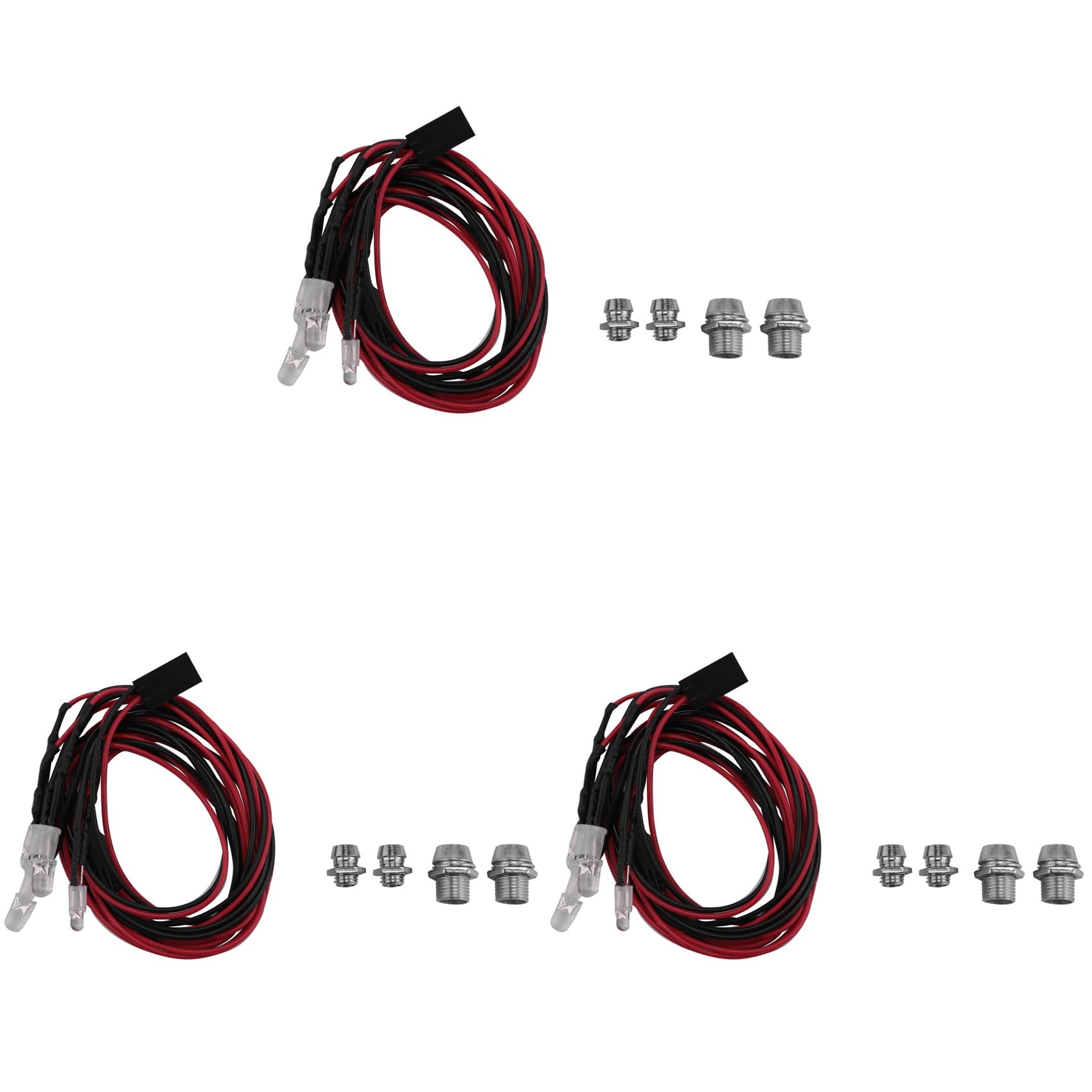 Wlauqueta D'éClairage 4 LED 2 Blanc 2 Rouge avec Panneau de Commande de Lampe 3CH pour 1/10 1/8 TRX4 Axial SCX10 D90 TéLéCommandéE Voiture