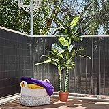 Antracita. 1x3 m. Catral Mimbre Sintetico Imitacion Madera Lop Antracita 1 X 3 M