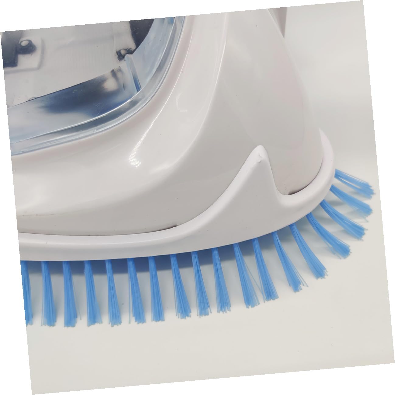 Cabezal de Aspiradora para Piscina con Cepillo de Cerdas Angulares y Cubierta Transparente Herramienta de Limpieza para Fondo y Paredes Compatible con Varilla Telescópica para