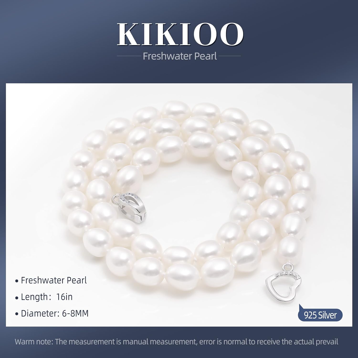 Freshwater Cultured Pearl Necklace for Women, 6MM-8MM Dainty Pearl Choker Necklace, Wedding Jewelry, Simple Beaded Pearl Necklace, Delicate Bridesmaid Jewelry Gifts - Image 6