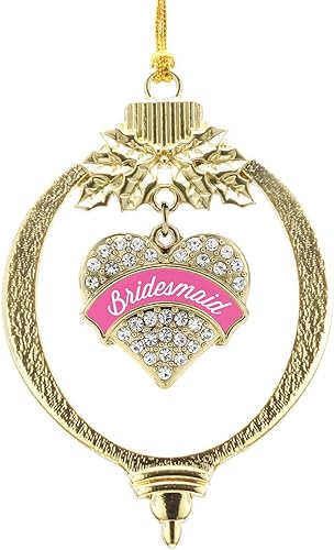 Miniatura 155 de Inspired Silver - Adorno de Colombia - Adornos navideños con forma de corazón de oro pavé con joyas de circonita cúbica