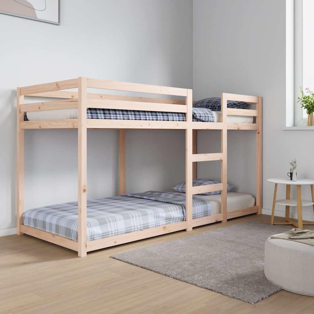 vidaXL Letto a Castello 80x200 cm in Legno Massello di Pino