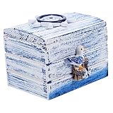 Petit porte-bijoux méditerranéen - la boîte de rangement en bois est largement utilisée pour stockage de bracelets, bagues, colliers, que de petits objets, support de rangement de bijoux méditerranéen