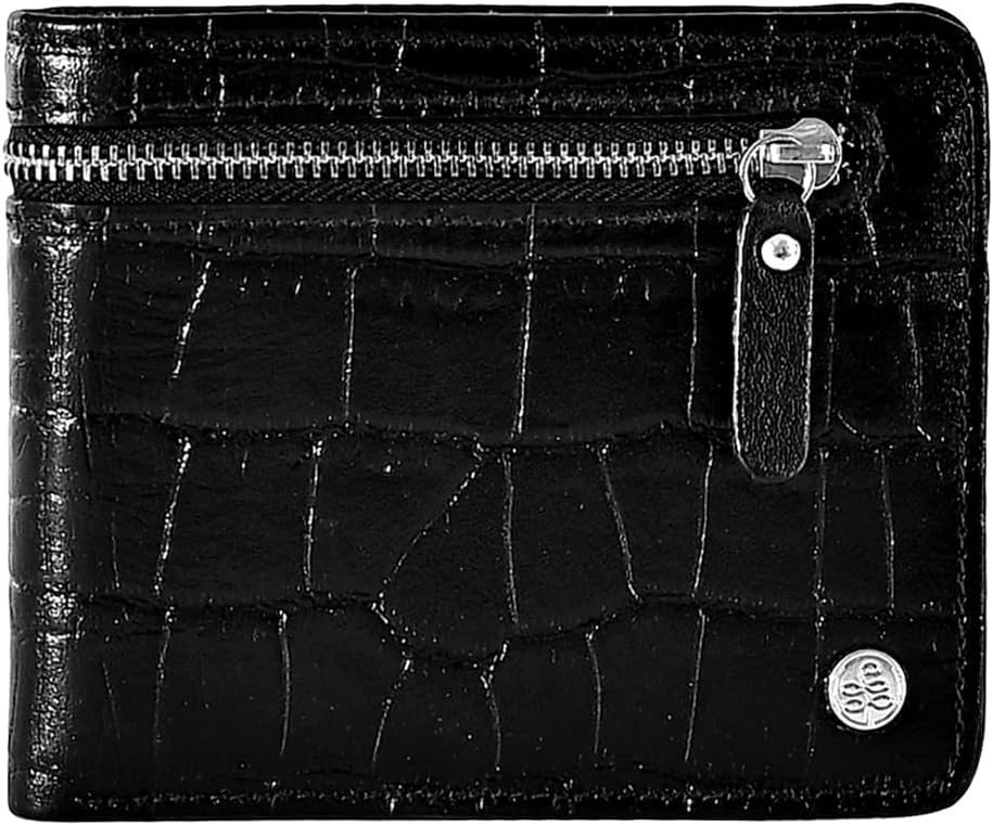 eské Dirk - Genuine Leather Mens Zip Bifold Wallet - Holds Cards, Coins and Bills - 9 Card Slots - Everyday Use - Travel Friendly - Handcrafted - Durable - Water Resistant