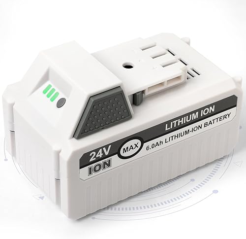 Batería de 24 V 6 Ah para VOLTASK y Snow Joe y Sun Joe 24V/48V IONMAX, compatible con batería Voltask 24V/48V, 24BAT-LTX/LTW/LTE/LT/XR EcoSharp Pro