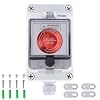 Emergency Stop Button 10 Amp 22mm Latching Push Button Switch, Aluminum Alloy Round Emergency Stop Switch, IP65 Waterproof Self-Locking E Stop Emergency Shut Off Switch, 1NO 1NC 440V 10A Box