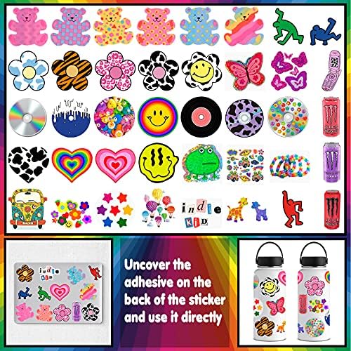 ANERZA 62 PCS Indie Room Decor for Bedroom Aesthetic, Wall Collage Kit Aesthetic Pictures, Posters for Room Aesthetic, Cute Photo Wall Decorations for Teen Girls, Y2k Kidcore Hippie Trippy Grunge