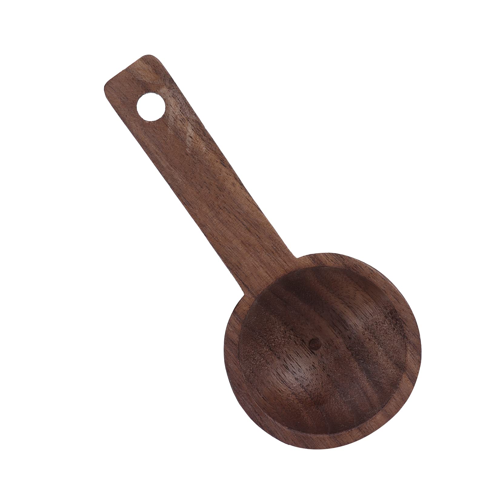 Cocoarm Łyżka Do Kawy Drewniana Miarka Styl Orzechowy 108 X 46 Mm Do Kawy Herbata Cukier Mąka Przyprawy Biuro w Domu Użytku w Podróży Gładki Kształt Kompaktowe Akcesoria ((1 sprzedany) Orzech nr 2,