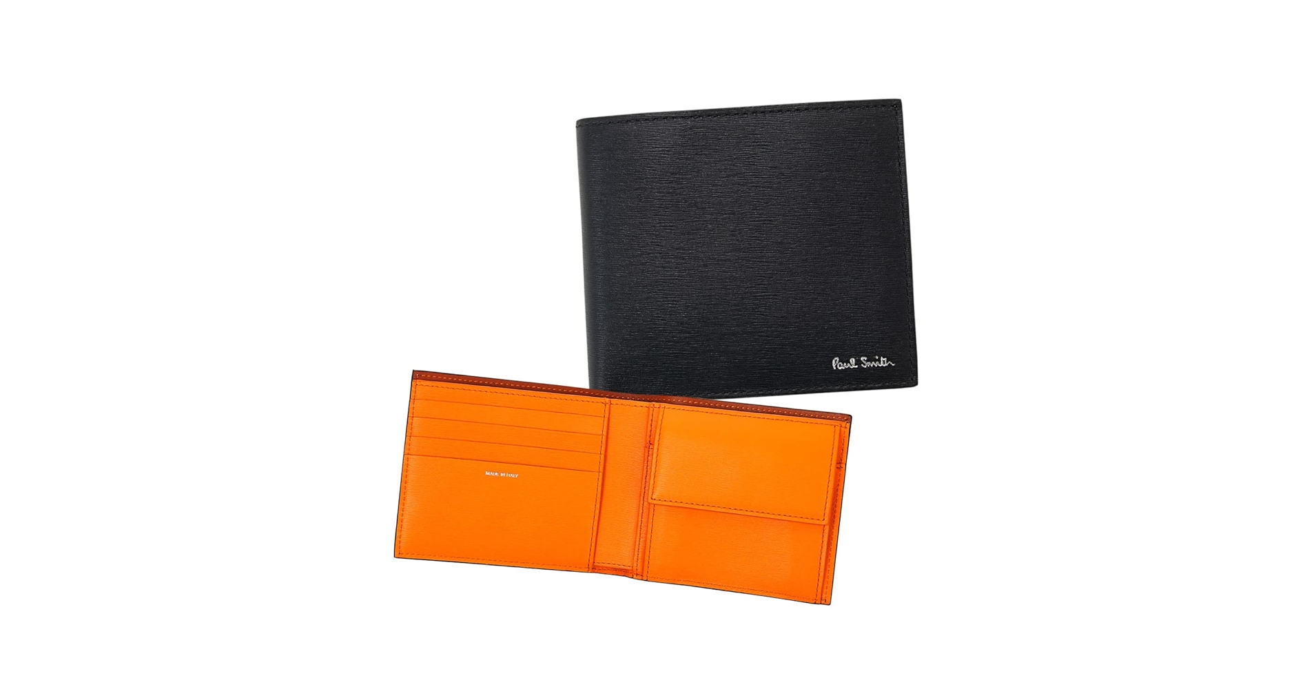 新品✨ポールスミス✨レシートストーリー✨財布✨オレンジ✨かぶせ✨フラップ Paul Smith 【名入れ】ポールスミス 財布 長財布 かぶせ メンズ