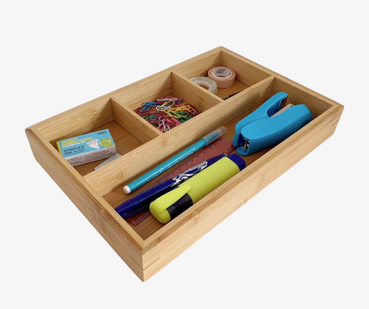 Lifewit 10 stuks houten lade-organizer, bamboe ladeverdeler, opbergdoos voor bestekkast, dagelijkse benodigdheden, thee, cosmetica, kaptafel in keukenkast/badkamer/keuken/kantoor