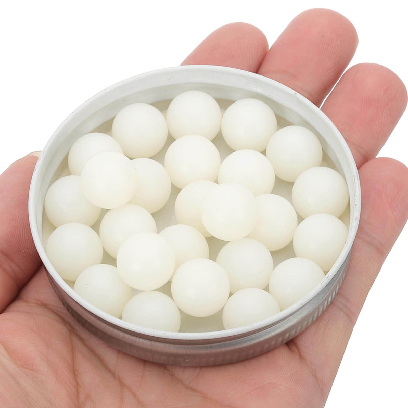 Bolas De Cojinete De Nylon 1/2" 12.7mm Bola Maciza Pulida Precisión G2 Blanco 25Pcs