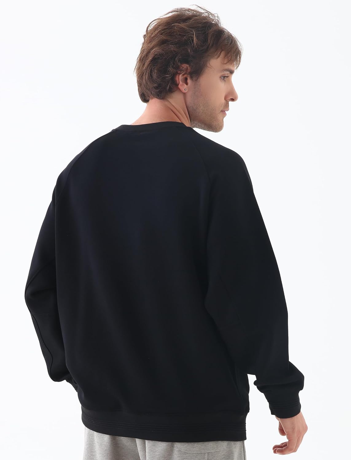 MagnaMan Crewneck Sweatshirt For Men - Long Sleeve Cotton Blend Oversized Crewneck Sweatshirt - Image 4