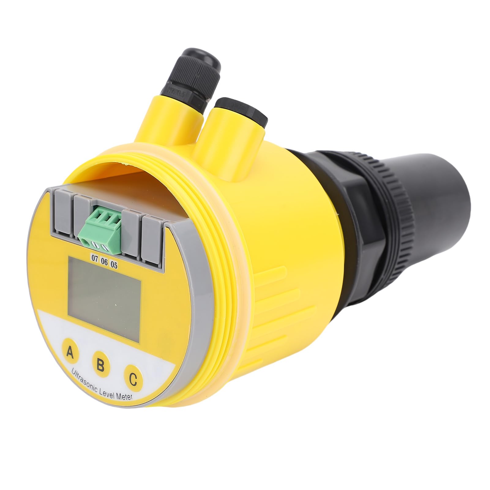 FILFEEL Miernik 0–10 M Wyświetlacz LCD 24 V DC z Wyjściem 4–20 MA IP65 do Wytwarzania Energii Ścieki Górnicze Żółty