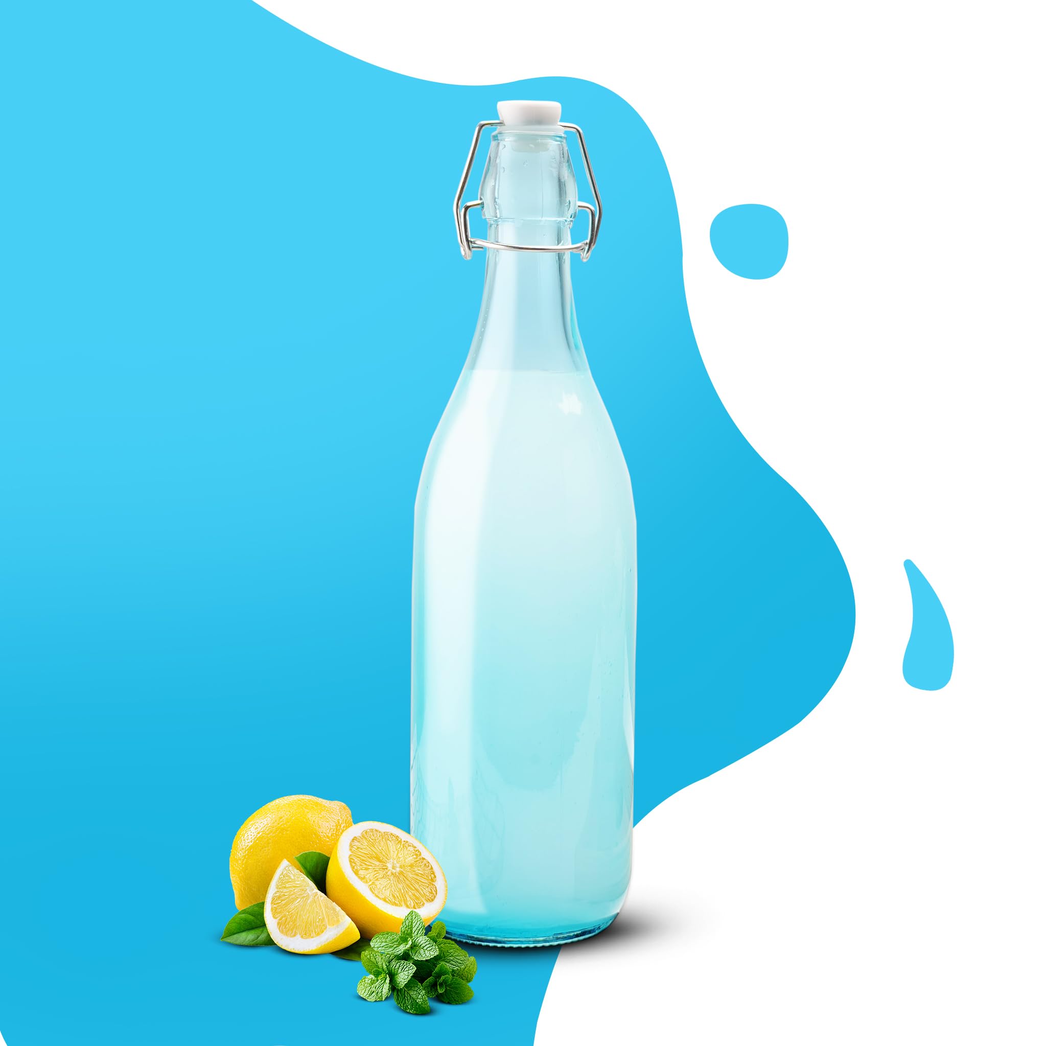 AGARO Elite Borosilicate Glass Water Bottles, Pack of 3, 1000ml Capacity Each, Microwave & Freezer Safe, Leak Proof & Airtight Lid, Scratch Resistant, Transparent. — Amazon image 9
