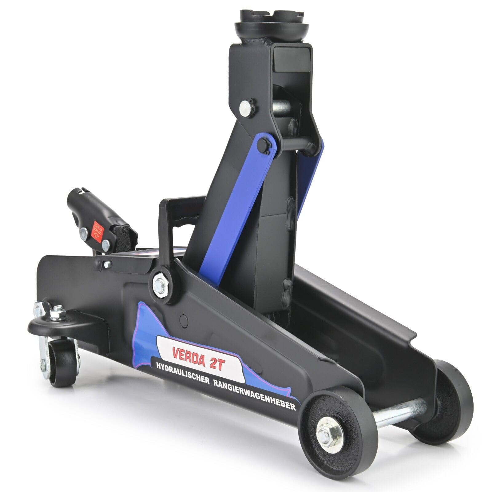 Gato hidráulico 2T, 140-310mm + almohadilla de goma + guantes de montaje + caballete de apoyo Gato elevador hidráulico, todoterreno, SUV, Jeep autocaravana elevador de coche profesional (altura de