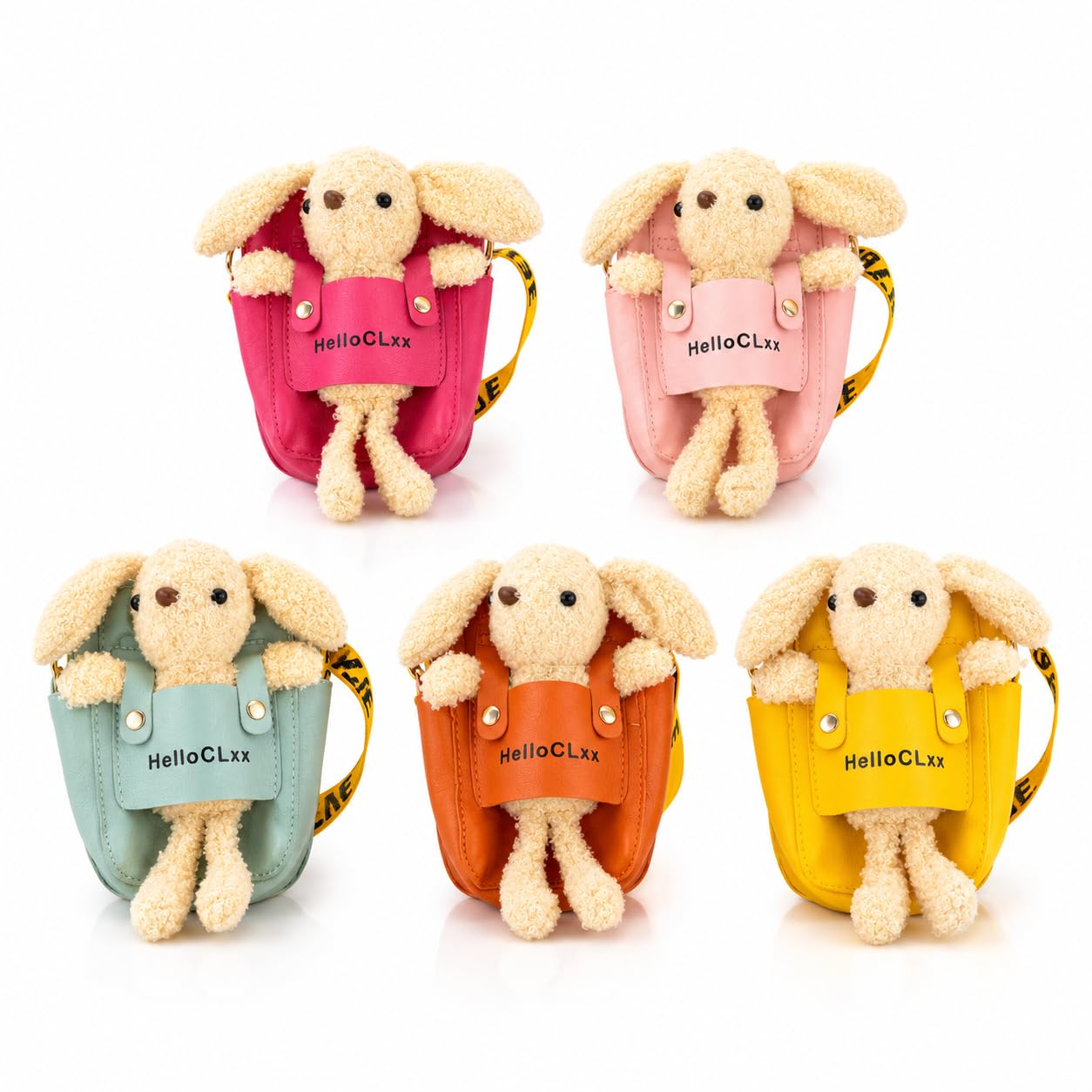 HelloCLxx Cute Teddy Bunny Plush Sling Bag for Girls, Mini Crossbody Purse, Multicolour, Adjustable Strap-image-18