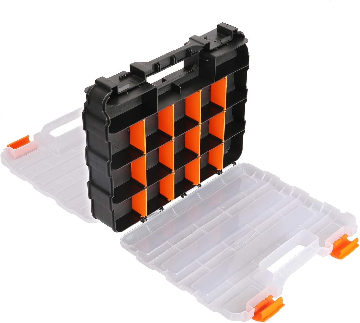 Hn with Yn Double-sided tool storage box, screw organizers and storage bins, small parts organizer box, suitable for storing screws, nuts and Fishing Lures Baits Fishing Hooks other small tool boxes - 