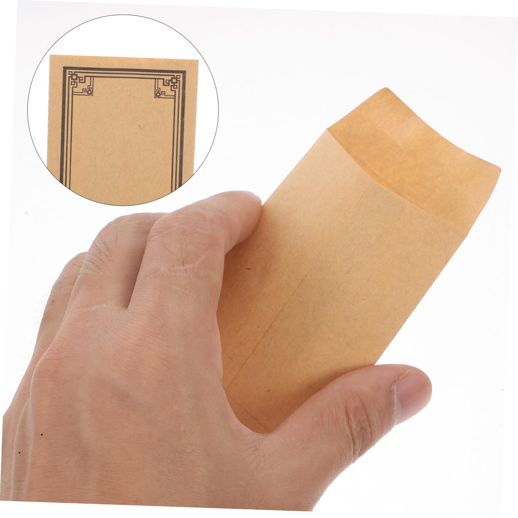Mini Enveloppes Auto-adhésives Lot de 50 Papier Kraft Kaki pour Pièces de Monnaie