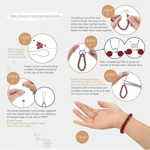 Miniatura 7 de Cuentas de piedra natural de jade blanco, 100 unidades, piedras sueltas de 0.315pulgadas (8 mm), tamaño de agujero de 0.039 pulgadas (1 mm), cuentas