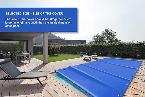 ANKO PLANEN Bâche de Piscine rectangulaire de sécurité à Enrouleur – sécurité maximale Toute l’année – SafeDeluxe – sans Barres (4m x 6m, Noir) - 7