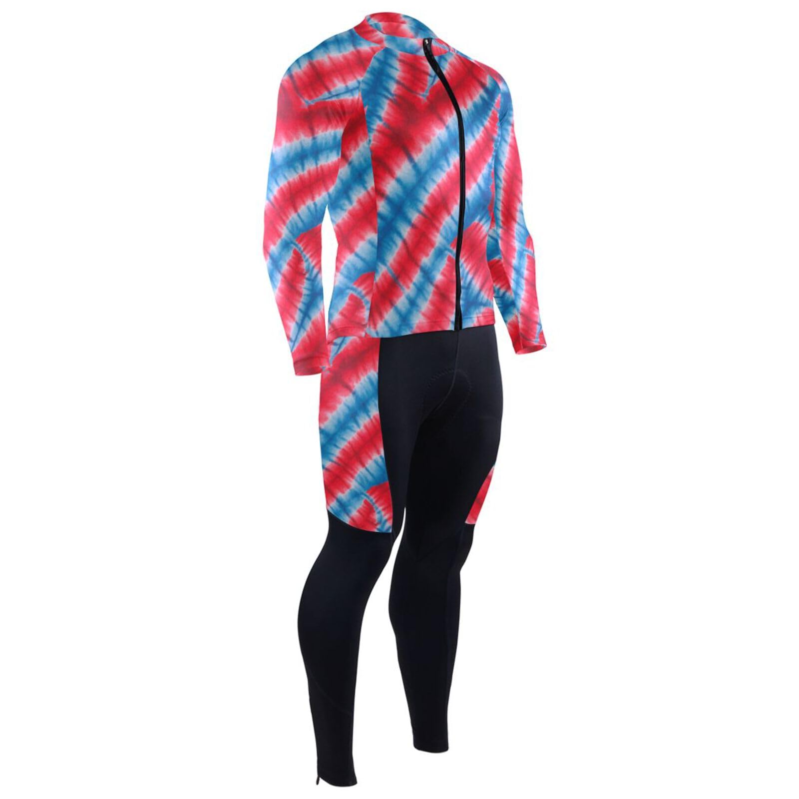 Kaltwetter-Radtrikot mit Taschen, atmungsaktiv, für Herren, 3D-gepolstert