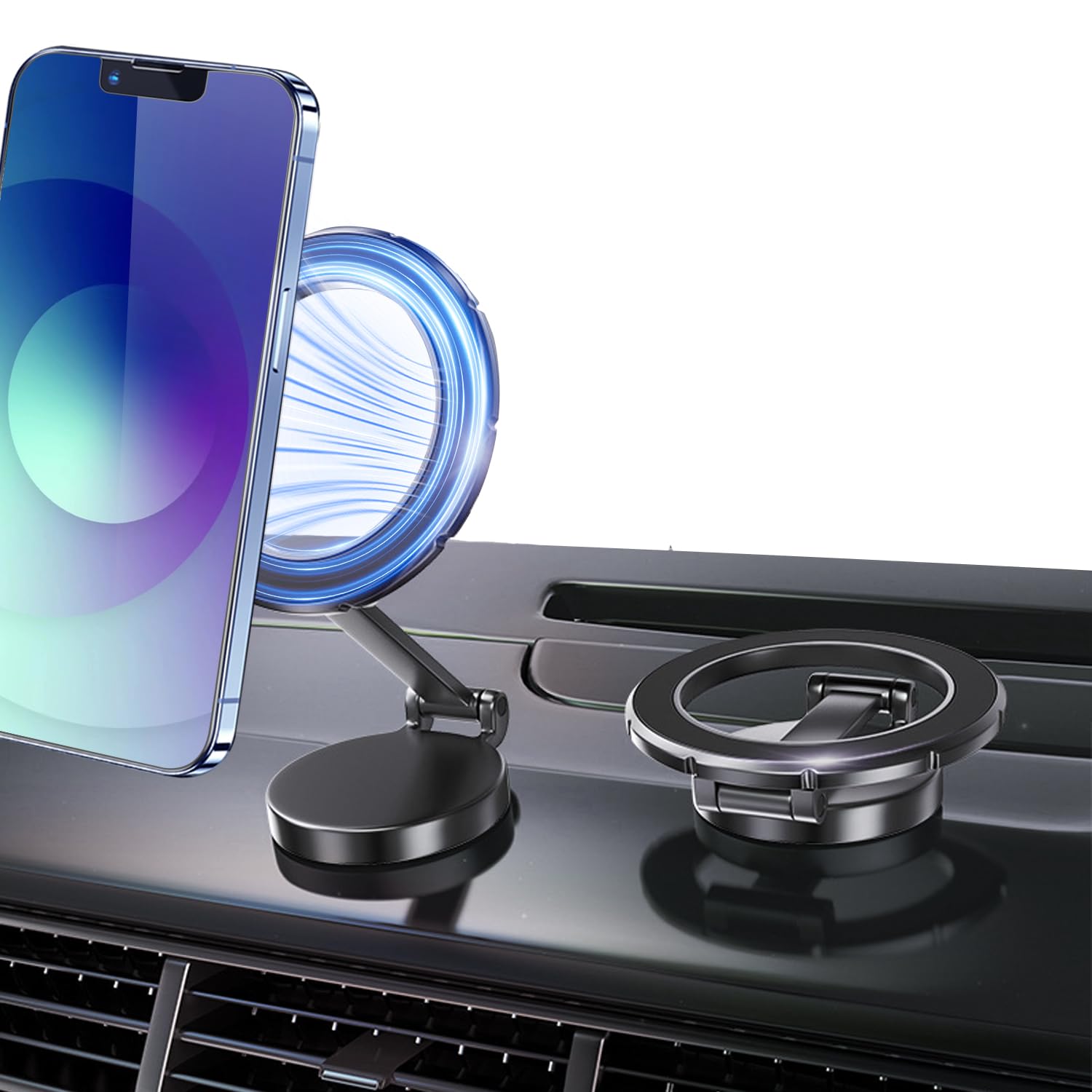 【400円OFF+ポイント50%】【実質599円】 ROHOU MagSafe 360°回転可能 マグネット車載ホルダー