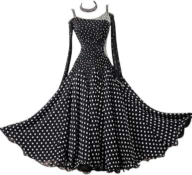 【フラメンコ】Prima boutique ドレス　社交ダンス　衣装　水玉 Amazon.co.jp: [LNIGHT] 上品 オーダーメイド 社交ダンスドレス