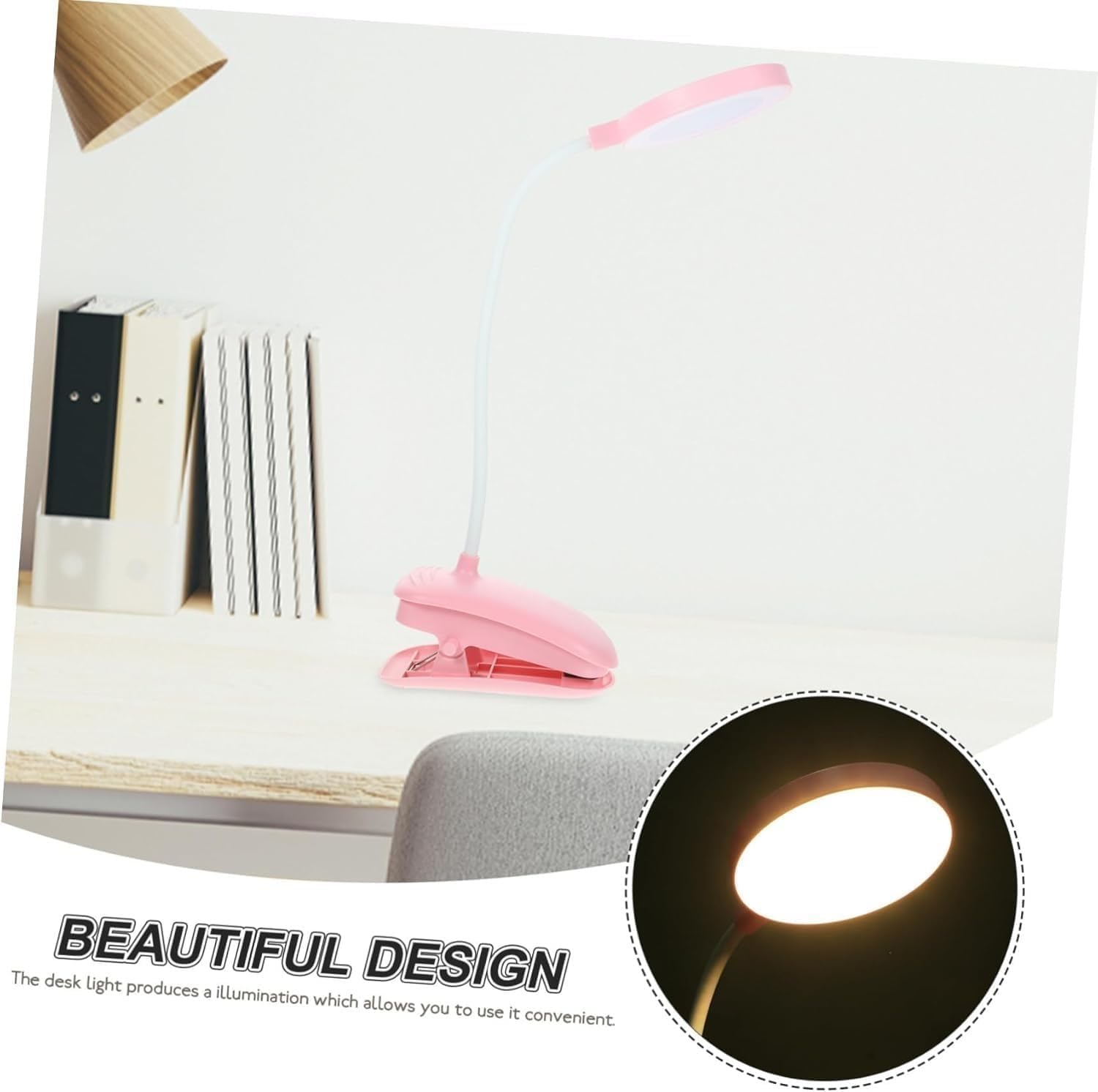 Lampki na stolik nocny lampa biurkowa 1 szt. światło w akademiku nocne czytanie książki klips na oko ochrona lampa urocza