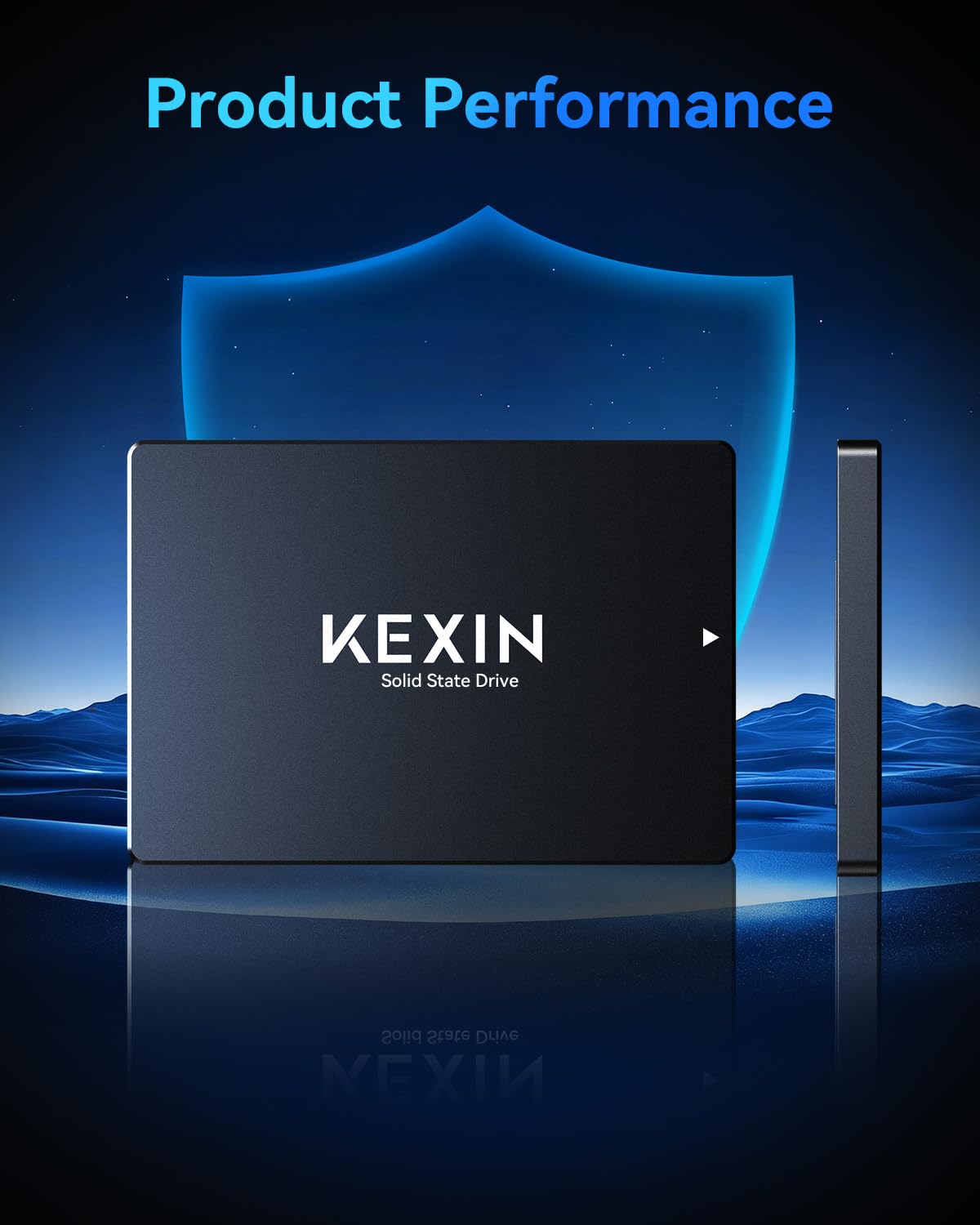 KEXIN SSD Interne SATA III 2,5" 128 Go – Jusqu'à 450 Mo/s en Lecture et 330 Mo/s en écriture SSD Haute Vitesse pour Ordinateur Portable et PC de Bureau