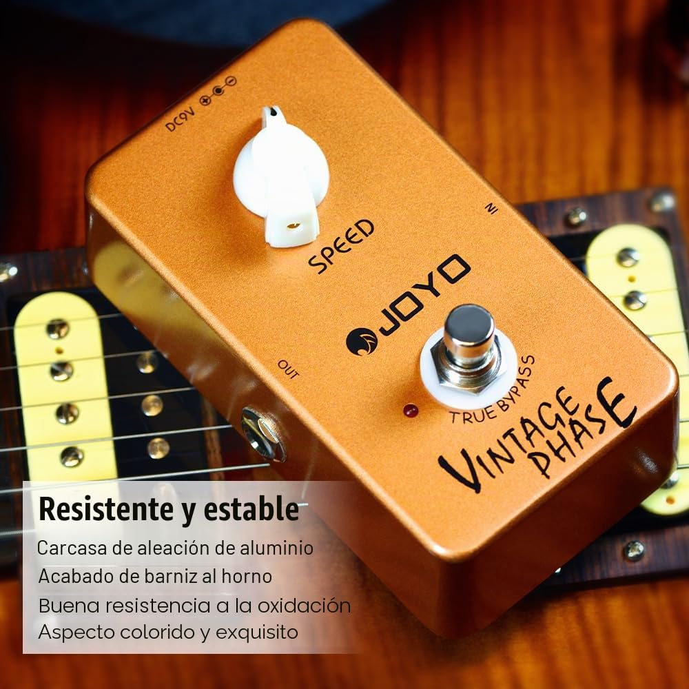 JOYO Pedal de guitarra de fase vintage, tono clásico de los años 70 con control de velocidad para guitarra eléctrica, True Bypass (JF-06)