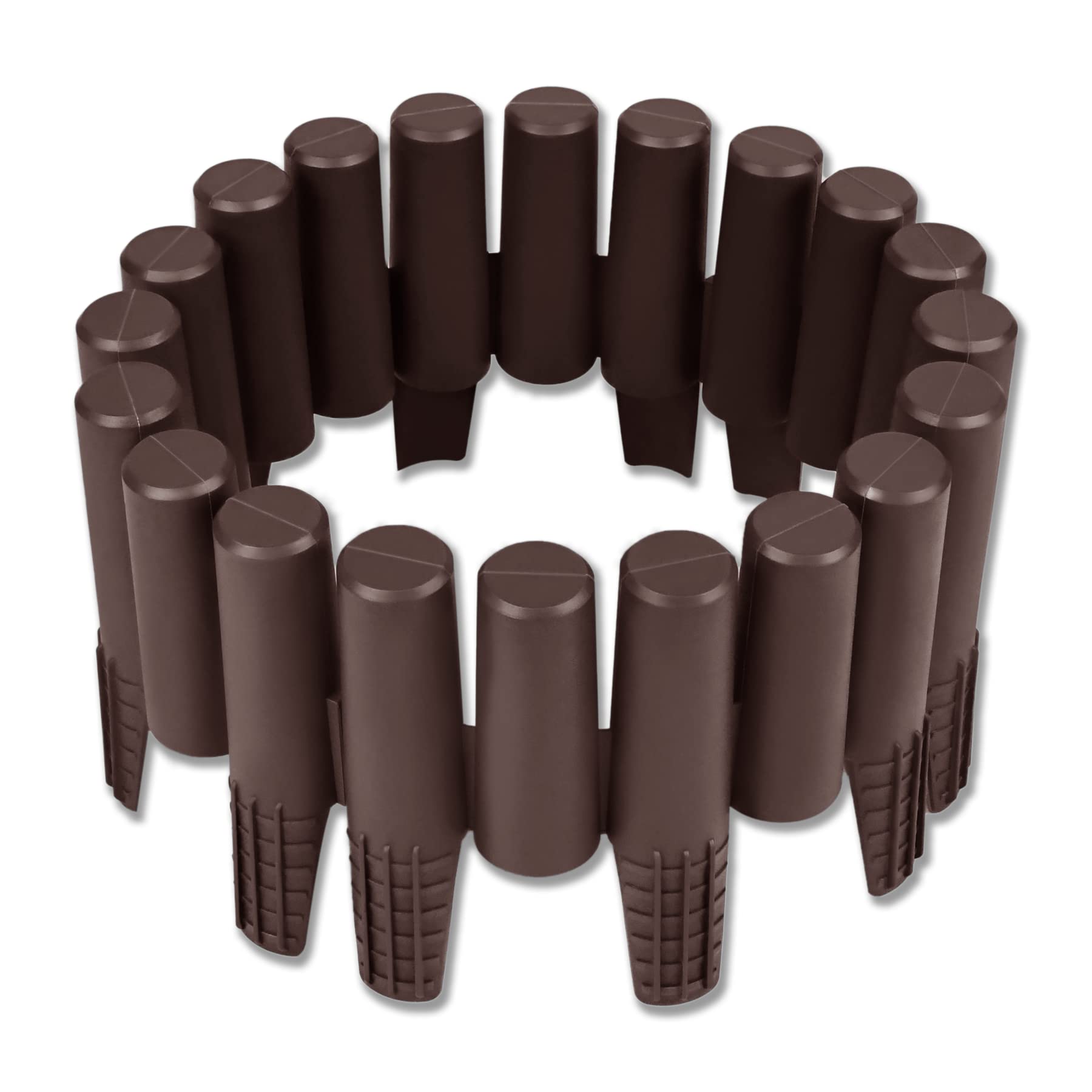 Aufun Bordo per prato flessibile in plastica 24M,bordo per aiuola, bordo per falciatura, pietra per bordo con 100 ancoraggi a terra, pietre per bordo del prato molto facili da lavorare (78 mm, nero