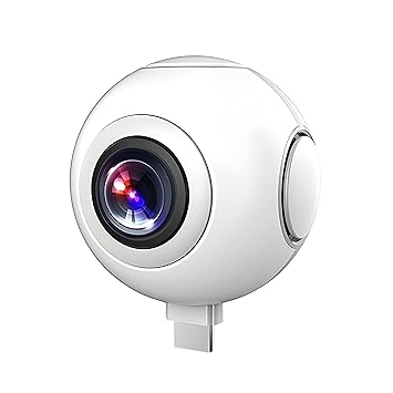 ZenbU VPai ? Clip Sport 4K Dual Spherical Lens VR 360 degree & 3D Video Action Camera | Live YouTube, Facebook,Twitter Streaming for Vlogging with EIS + Gyro for Android Phones and Tablets - Matte White