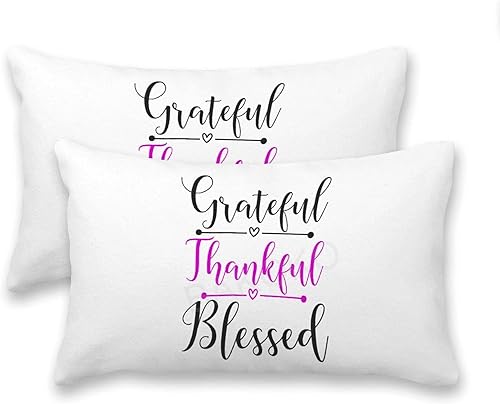 Miniatura 2 de by Unbranded Funda de almohada lumbar de lona de algodón con cremallera oculta, regalo de inauguración de la casa, 11.8 x 15.7in