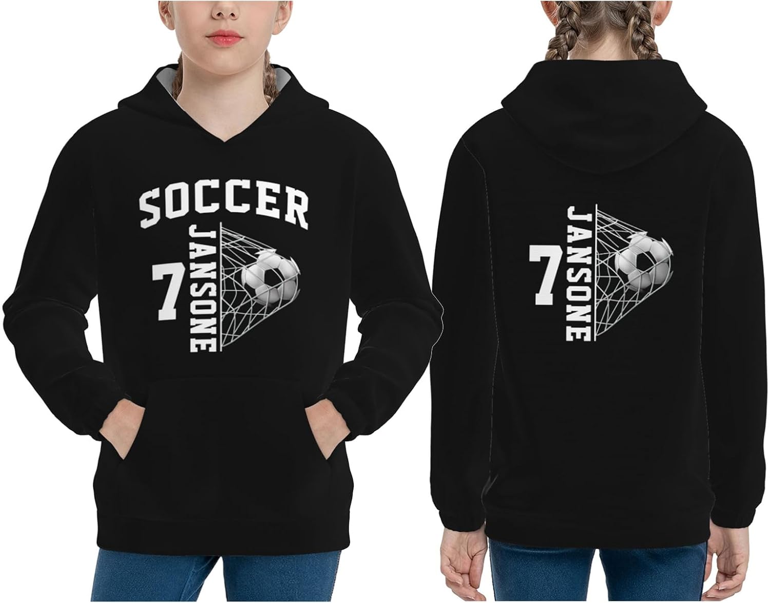 Custom Hoodies for Boys Girls Personalized Soccer Sweatshirt for Kids Customized Youth Hoodie - Image 3