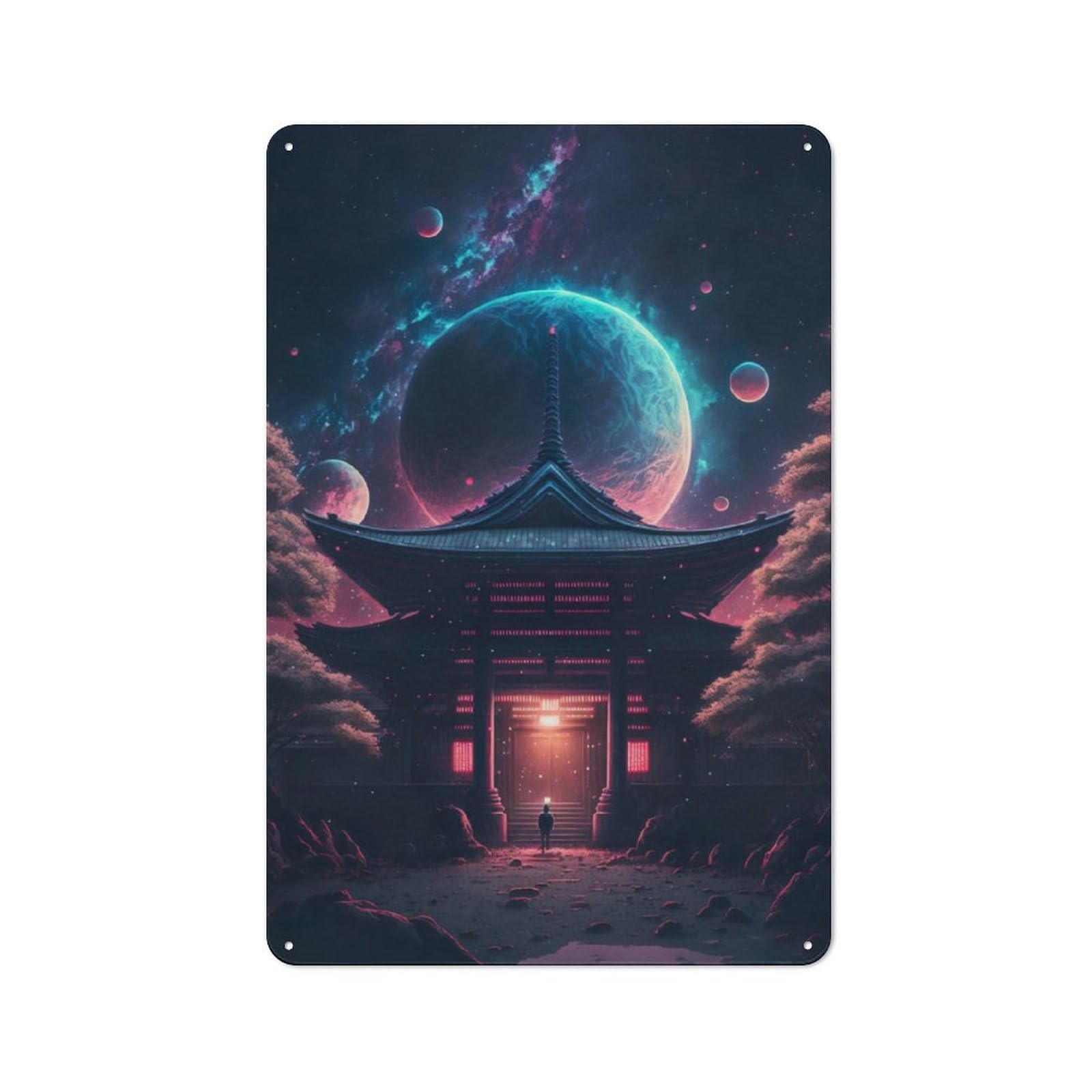 Junmoney Cosmic Gateway Retro Tin Sign 30X20cm For Lounge Or Reading Corner, For Home Wall Decor Collectors