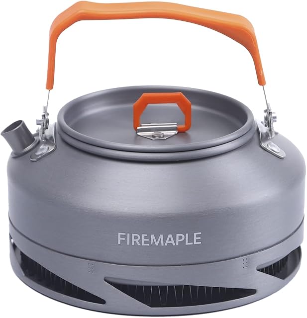 Fire-Maple Tea Kettle Camping Outdoor Hiking Picnic Pot Water Boiler for Coffee | Easy to Clean Hard Anodized Aluminum and Stainless Steel Cookware Set | Tea Pot and Coffee Pot