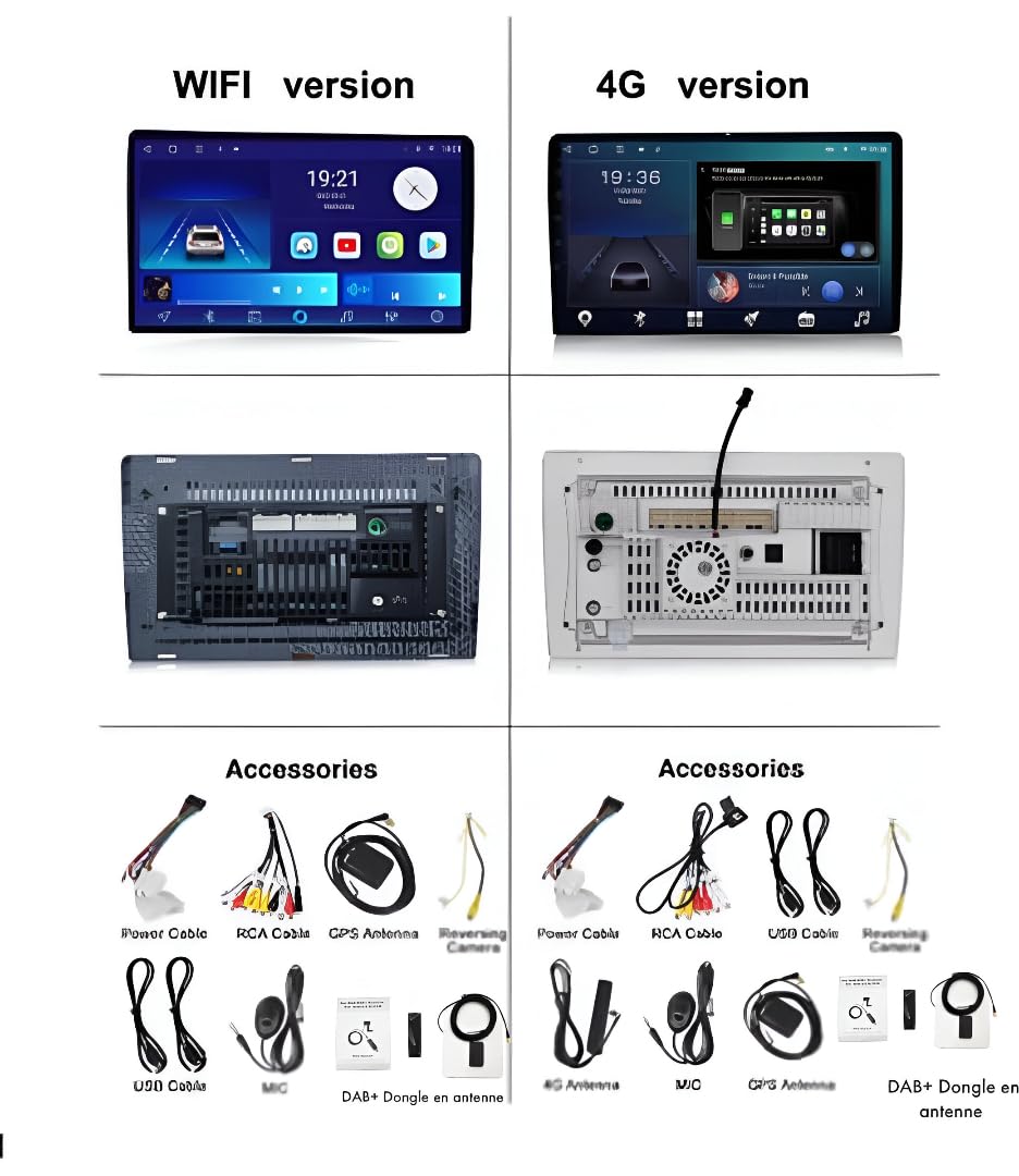 Car radio Android 14 - Subaru Forester 2008-2012, Apple CarPlay and Android Auto, tactile 9 channels CarPlay, multimedia system HD without film | Wi-Fi, RDS (T2 (2 Go/32 Go) 8 cœurs 5G)