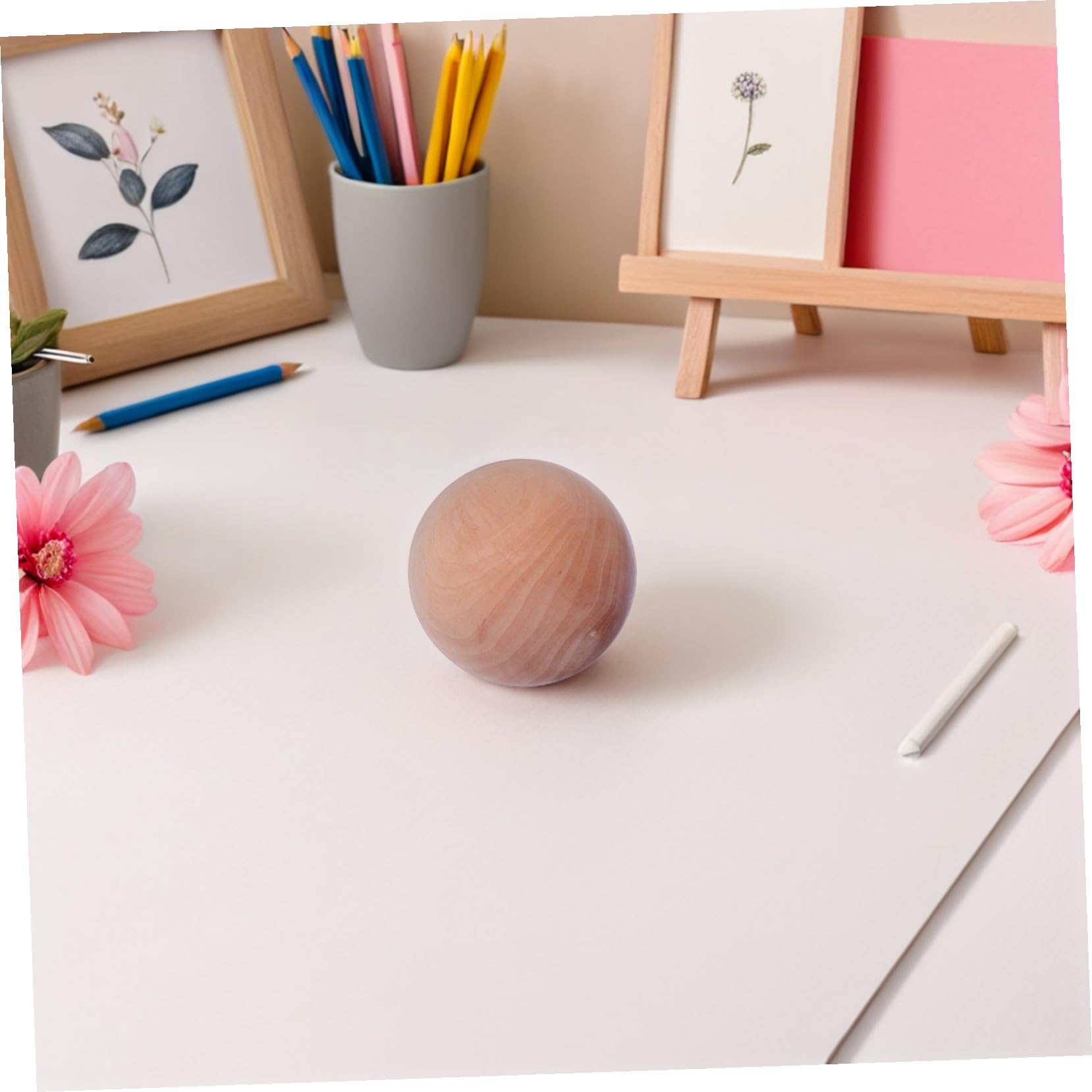 Bola de Madera Maciza para Manualidades DIY Redonda