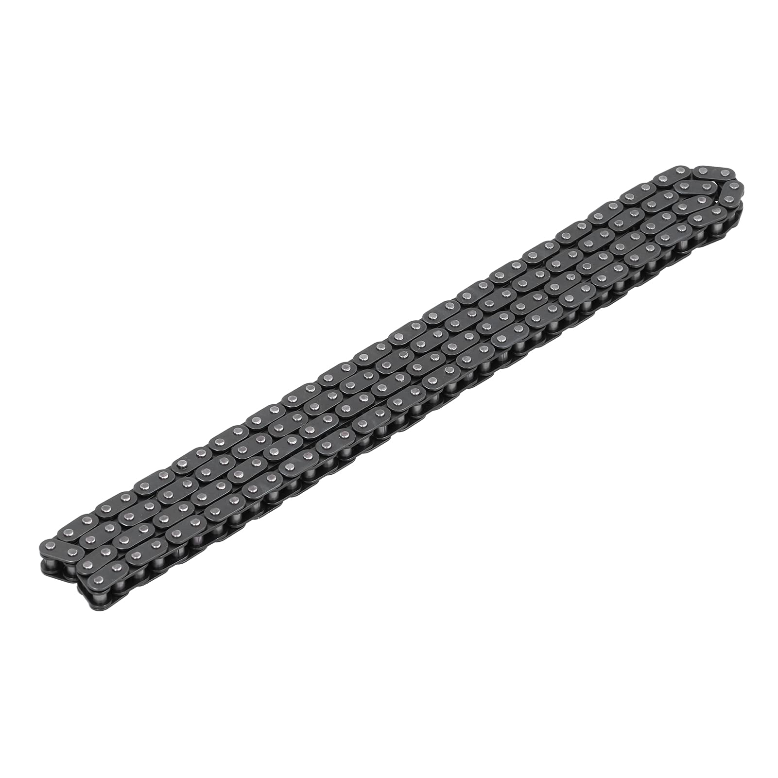 Chaîne d'entraînement 150 maillons, haute résistance, résistante à la rouille, chaîne de rechange durable pour mini PIT Pocket Quad Dirt Bike ATV 43, 47, 49, noir 600 mm