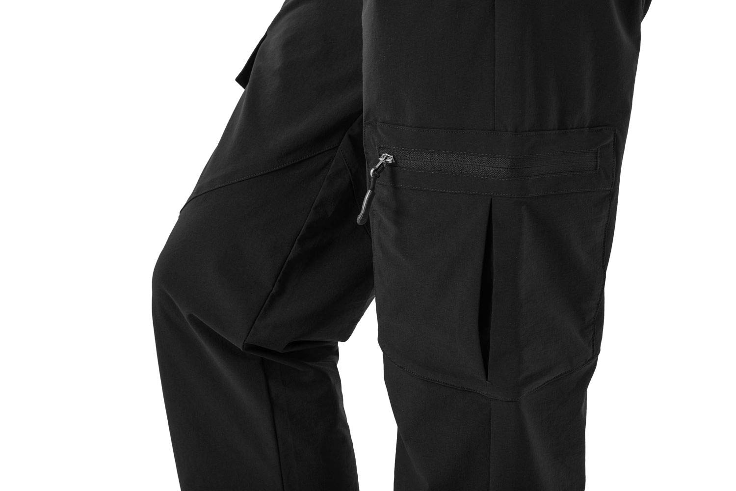 YSENTO Pantalones de senderismo para mujer, impermeables, de secado rápido, transpirables, para camping, trekking, pantalones funcionales, Negro , XXXL