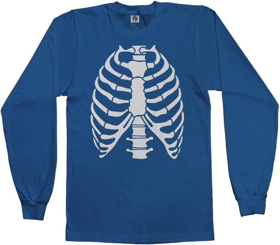 Threadrock Kids Skeleton Rib Cage Halloween Youth Long Sleeve T-Shirt