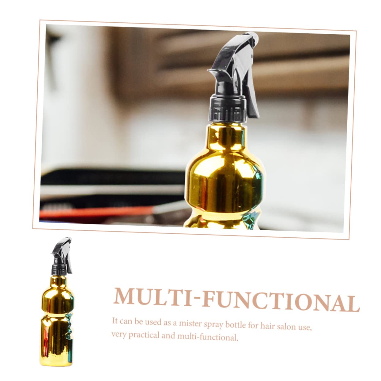 Ipetboom 4pezzi Spray Bottle Nebulizzatore Ricaricabile Per Parrucchieri Design Vintage Capacità Pratica Per Acconciature e Dei Facile Da Impugnare e Pressare Materiale Resistente e