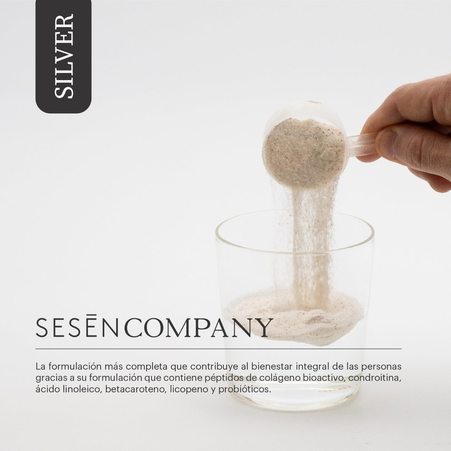 Sesen Péptidos de Colágeno Hidrolizado en Polvo 500g, Colágeno Tipo 1, 2 y 3 Bioactivo para Articulaciones, Pelo y Piel, Collagen Peptides Powder, Doble Hidrólisis para Mejor Absorción