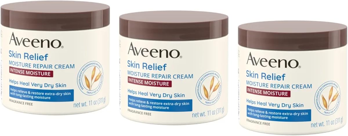 Skin Relief Intense Moisture Repair Cream, 11 oz (Pack of 3)