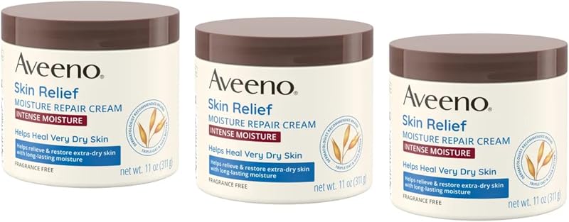 Skin Relief Intense Moisture Repair Cream, 11 oz (Pack of 3)
