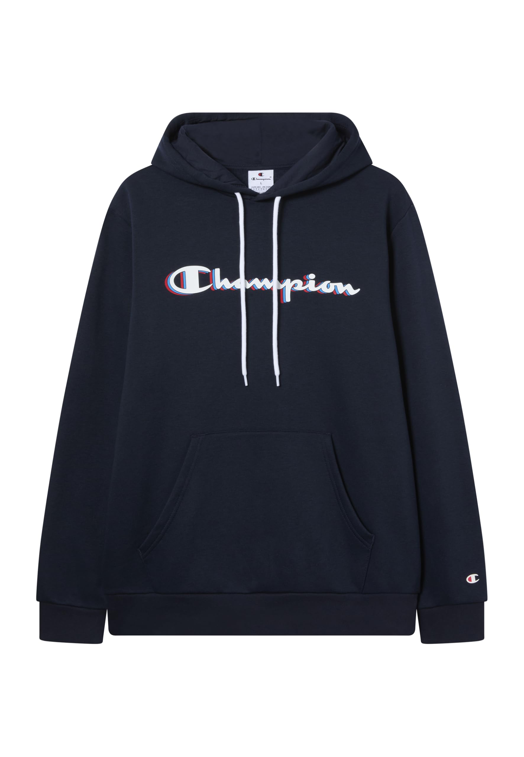 Champion Men's Legacy Man - Big Logo Hoodie, Blue, S