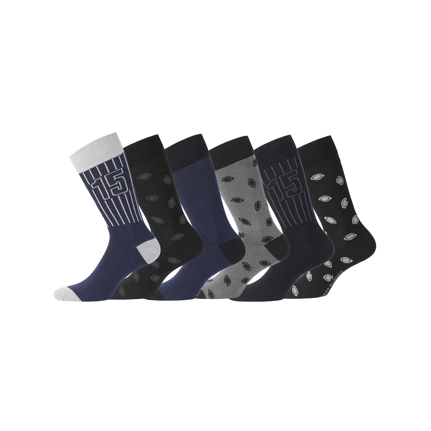Serge Blanco Men's As2/Abysse Chaussettes Ser/Chvx6/1 Socks Not Applicable, 43/46