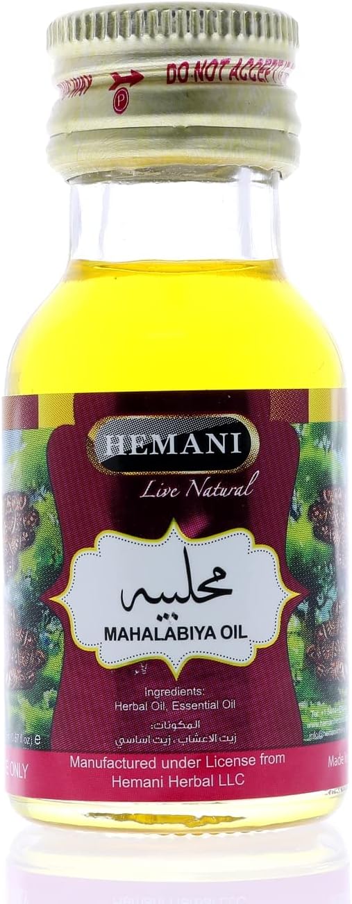 HEMANI Mahalabiya Oil - Henna Oil for Hair - 20mL (1 FL OZ)